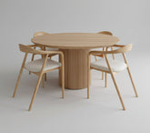 COMEDOR REDONDO EN ROBLE 4 PUESTOS