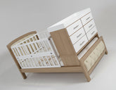 CAMA CUNA CAPITONEADA ESPALDA Y PIECERO