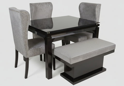 COMEDOR TAPIZADO CON BANCA