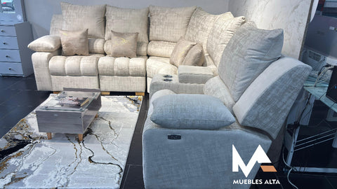 SALA VERORA CON RECLINABLE ELECTRICO.