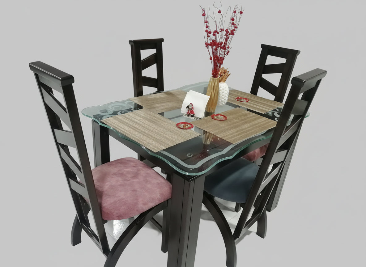 COMEDOR PATERANA EN PINO MACIZO  4 PUESTOS