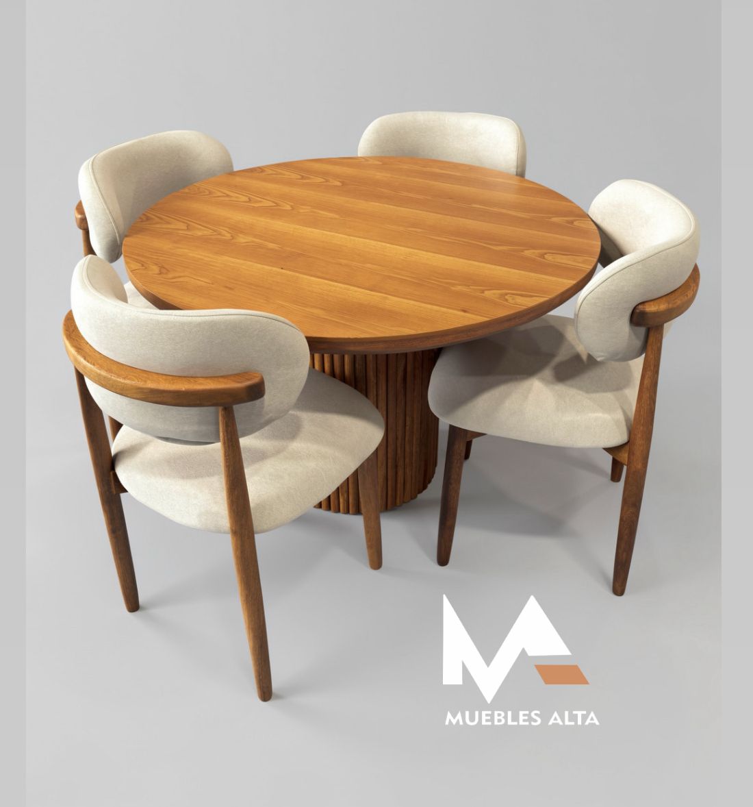 COMEDOR AURA EN ROBLE 4 PUESTOS