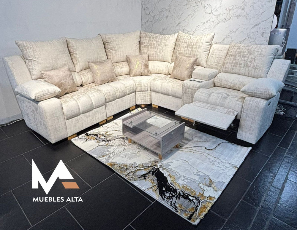 SALA VERORA CON RECLINABLE ELECTRICO.