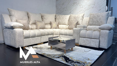 SALA VERORA CON RECLINABLE ELECTRICO.
