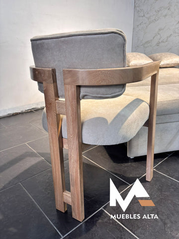 SOFA CAMA MADEIRA CON SILLAS AUXILIARES EN ROBLE