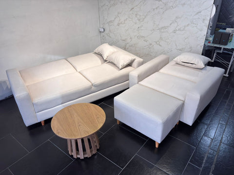 SOFACAMA MODERNO + SILLA CON PUFF RECLINABLE