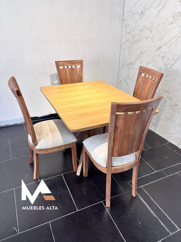 COMEDOR EN ROBLE 4 PUESTOS
