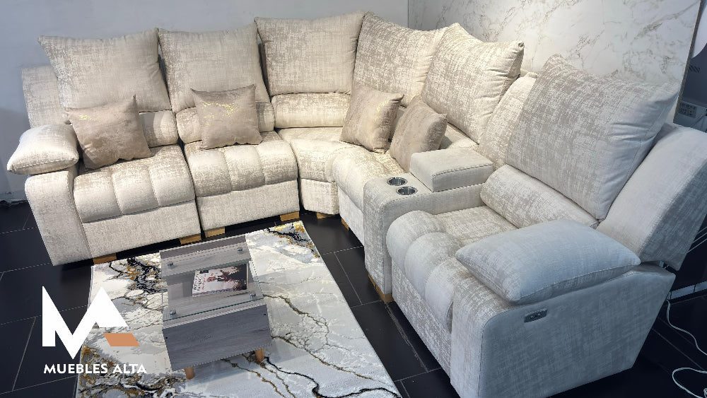 SALA VERORA CON RECLINABLE ELECTRICO.