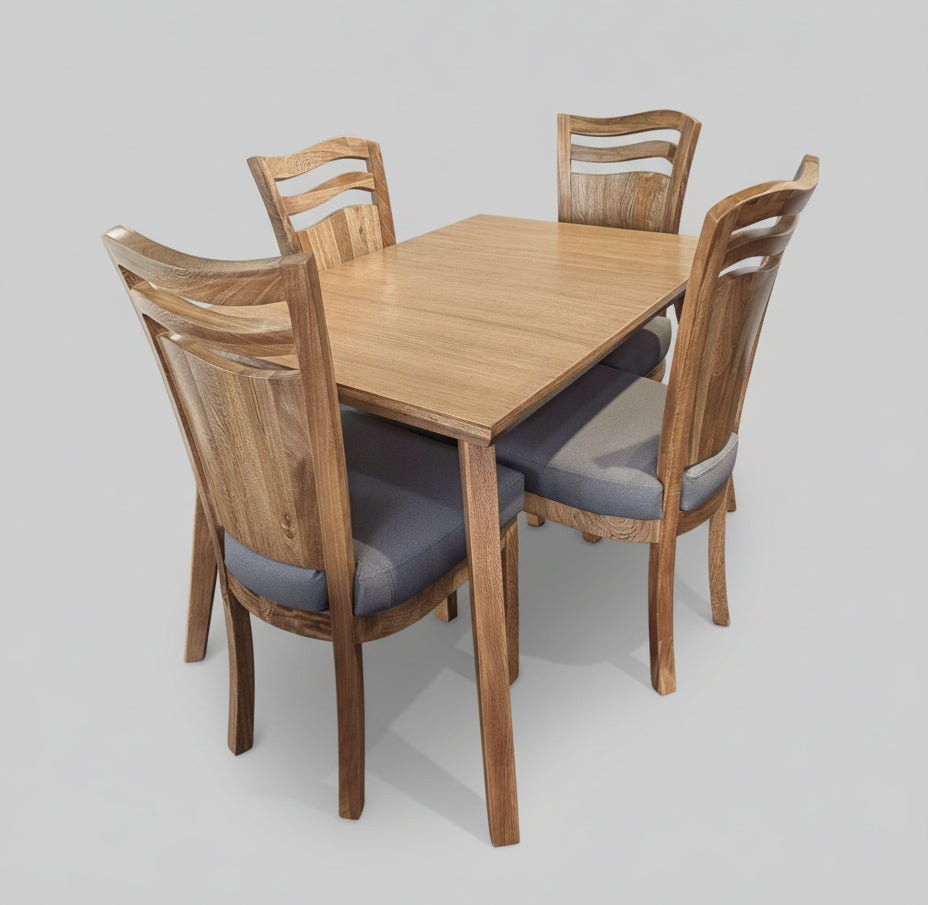 COMEDOR EN ROBLE 4 PUESTOS CUBIERTA DE MADERA